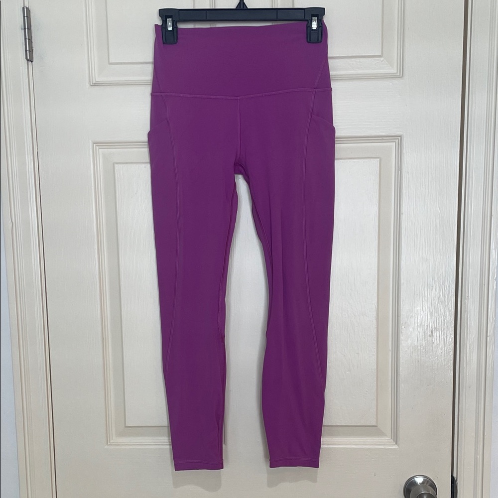 Lululemon Align Leggings 25” Vibrant Purple High-Waisted Leggings with pockets